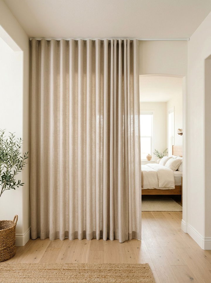 Floor To Ceiling Curtains - 30 bedroom entryway ideas
