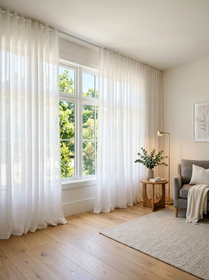 Floor To Ceiling Curtains - 30 tiny bedroom ideas