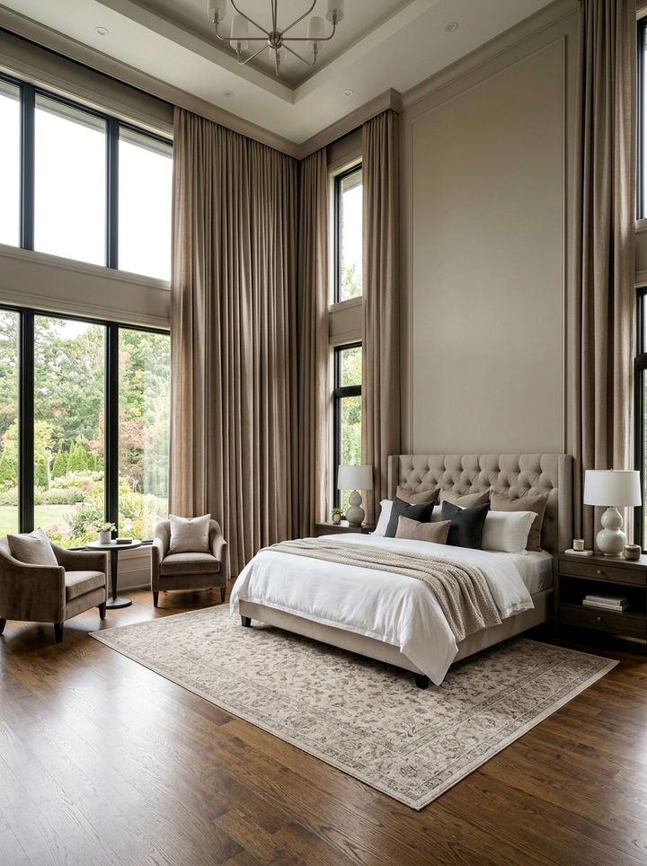 Floor To Ceiling Curtains - 30 bedroom window treatment ideas