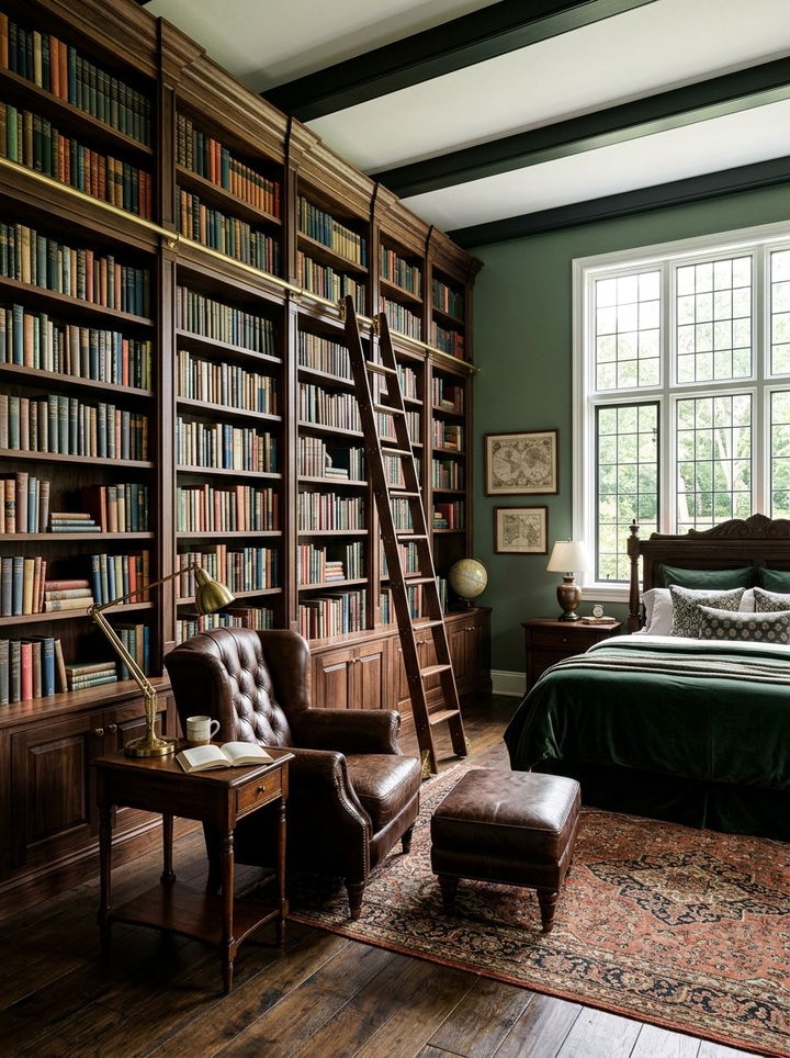 Floor To Ceiling Library Shelves - 30 bedroom built-in shelves