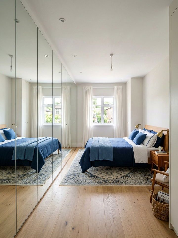 Floor To Ceiling Mirror Bedroom - 30 compact bedroom ideas