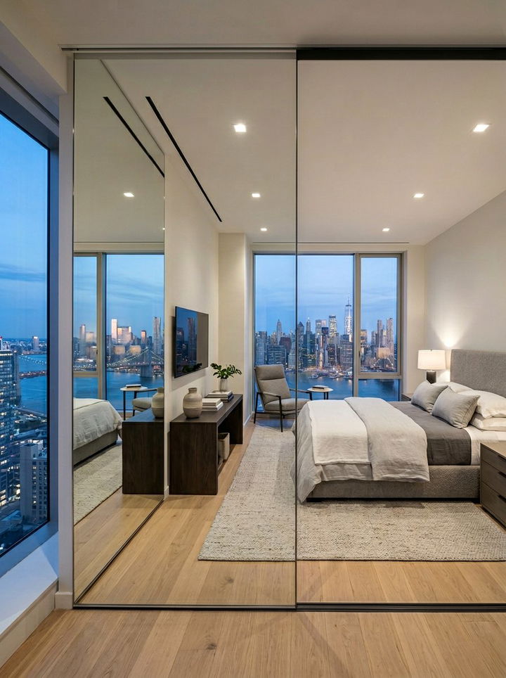 Floor To Ceiling Mirror Door - 30 bedroom sliding doors