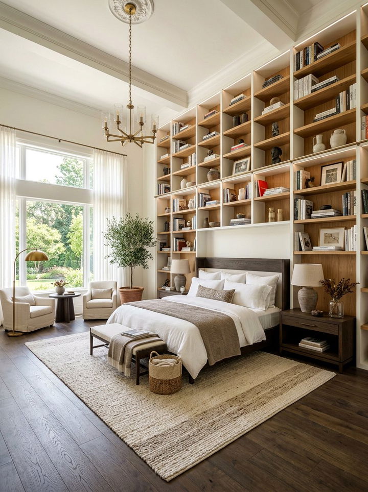 Floor To Ceiling Shelf - 30 bedroom collection display ideas