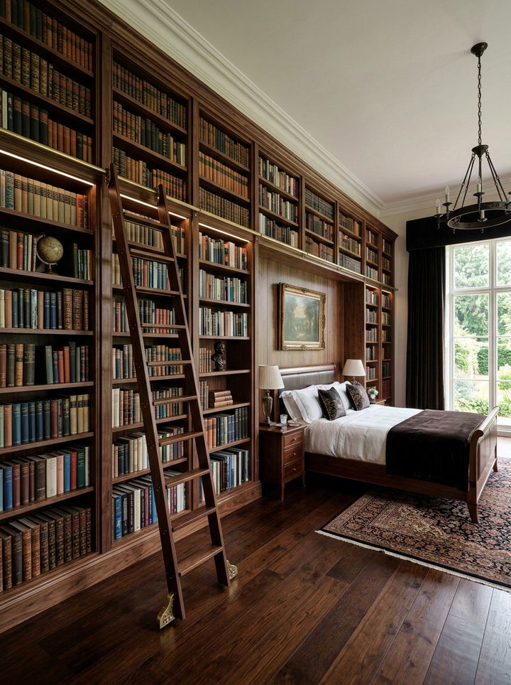 Floor To Ceiling Shelves - 30 bedroom shelving ideas