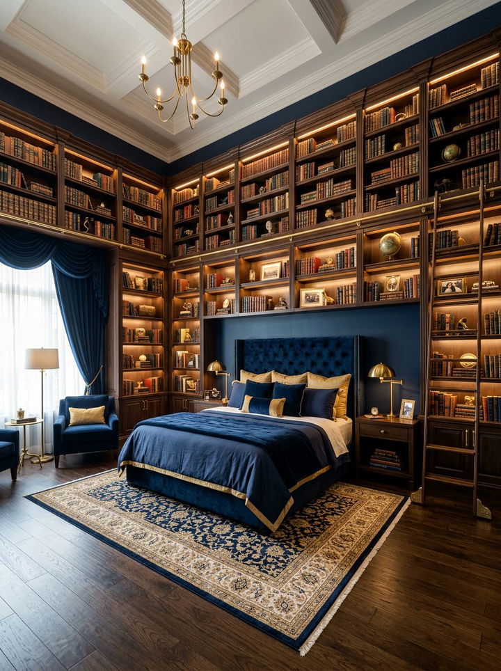 Floor To Ceiling Shelving - 30 bedroom vertical storage ideas