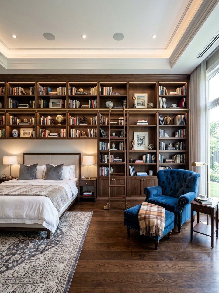 Floor To Ceiling Shelving - 30 bedroom clever storage ideas