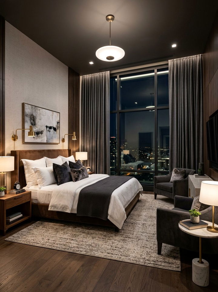 Floor To Ceiling Track System - 30 bedroom blackout solutions