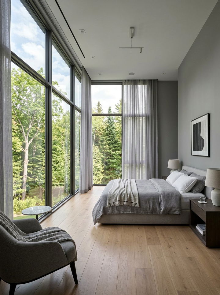 Floor To Ceiling Window - 30 sanctuary bedroom ideas