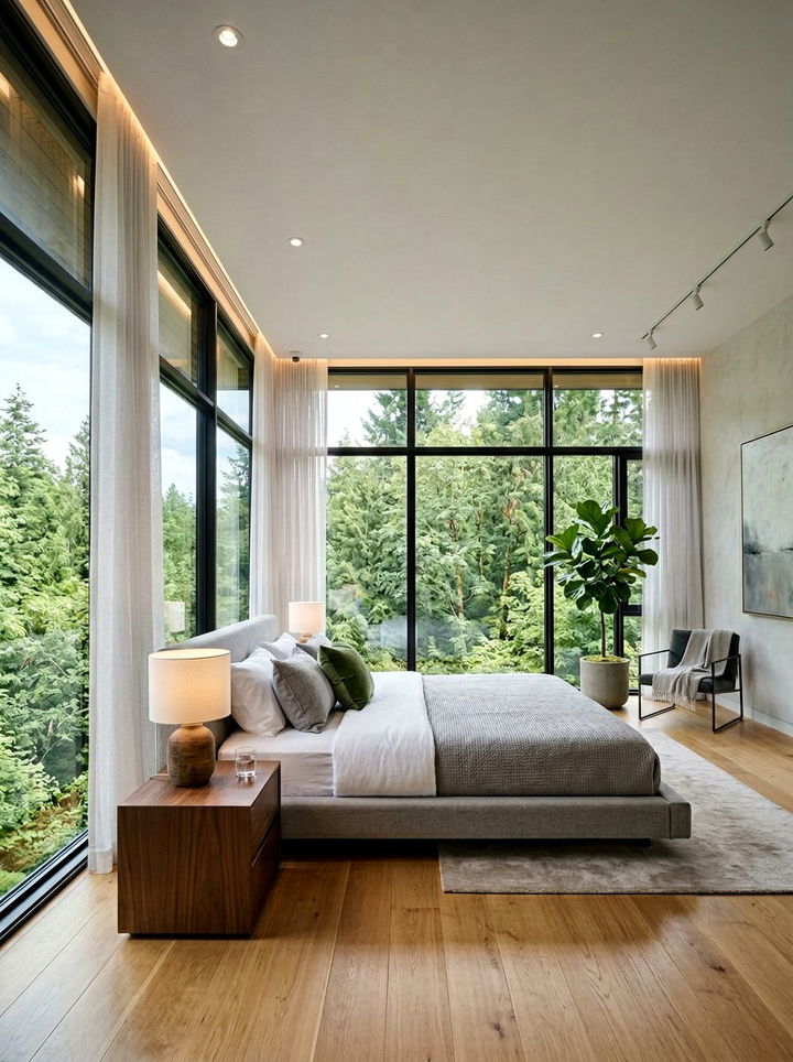 Floor To Ceiling Window Bedroom - 30 high ceiling bedroom ideas
