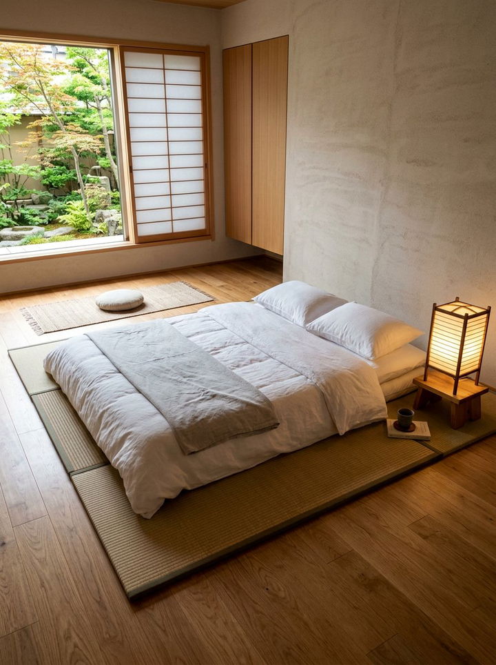 Floor bed - 30 zen bedroom ideas