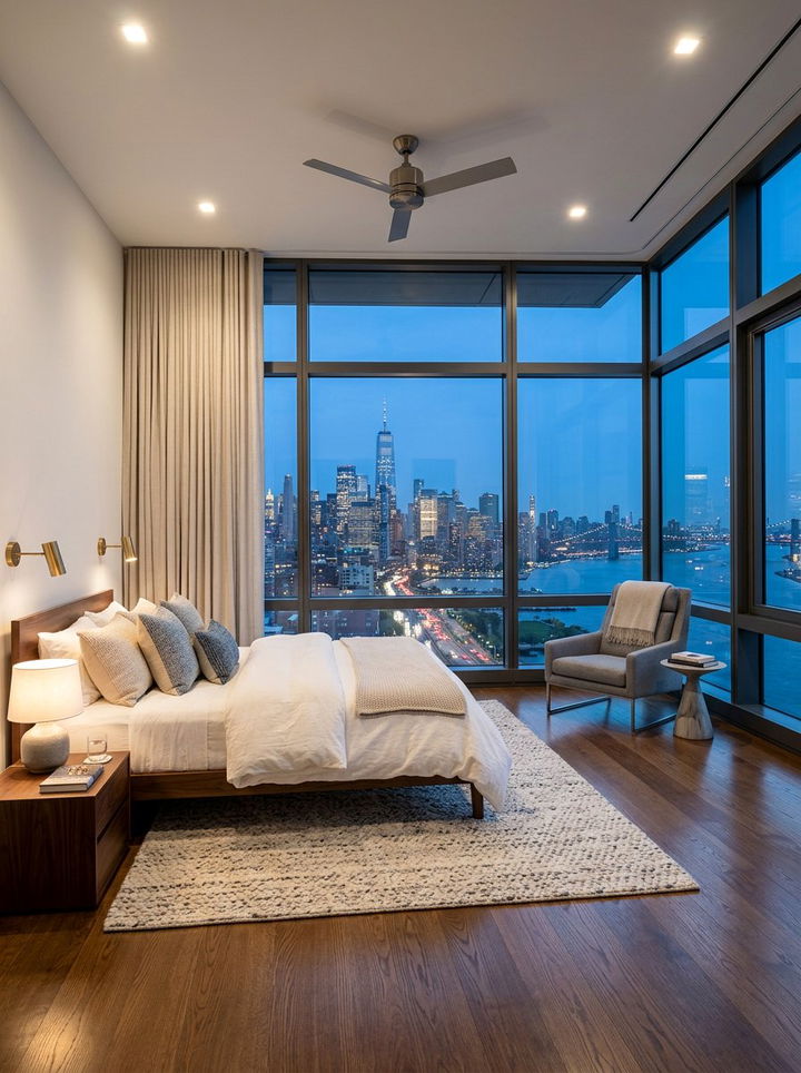 Floor to ceiling window bedroom - 30 high end bedroom ideas