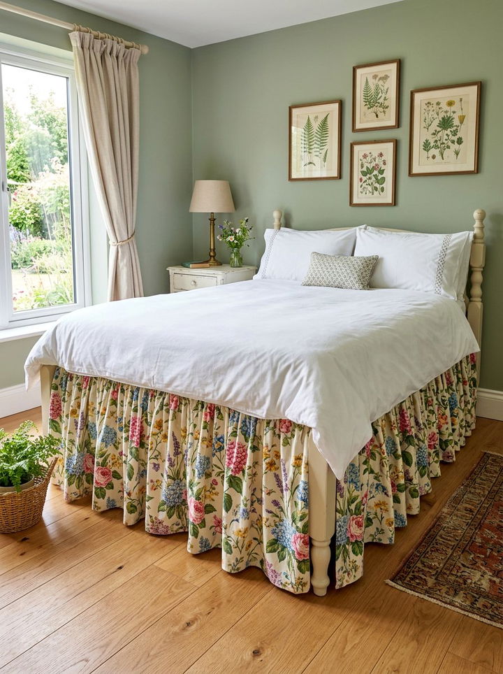 Floral Bed Skirt - 30 bedroom bed skirts