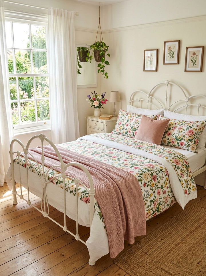 Floral Flat Sheet - 30 bedroom flat sheets