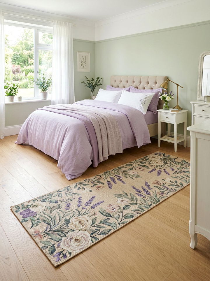 Floral Pattern Runner Rug - 30 bedroom runner rugs