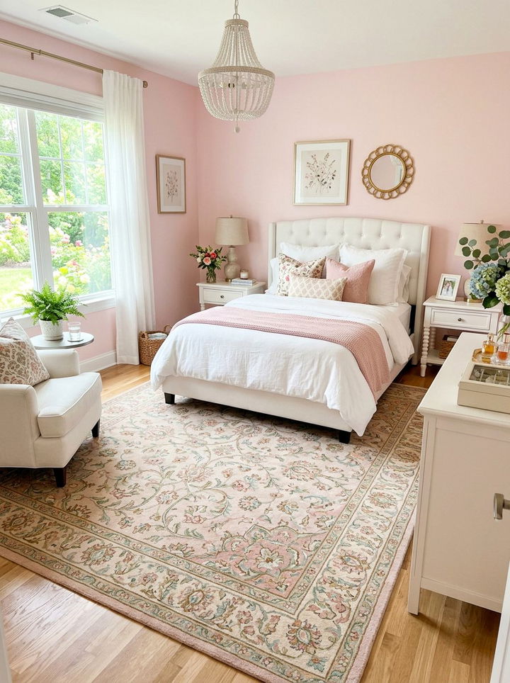 Floral Persian rug bedroom - 30 bedroom Persian rugs