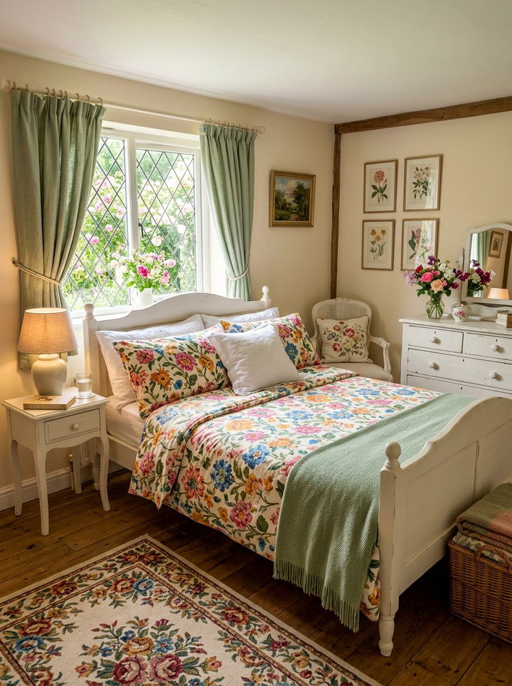 Floral Print Bedspread - 30 bedroom bedspreads