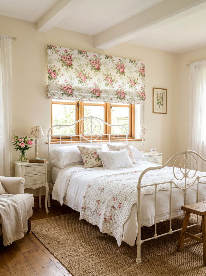 Floral Print Blind - 30 bedroom blinds