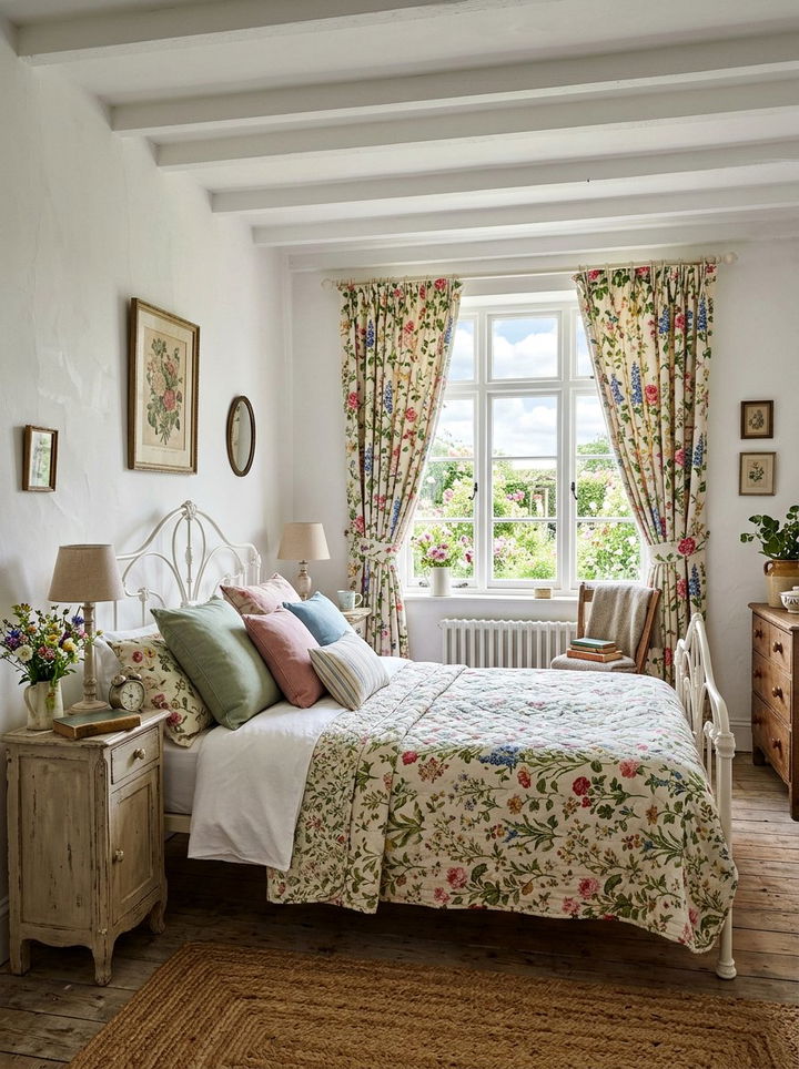 Floral Print Curtains - 30 bedroom curtains