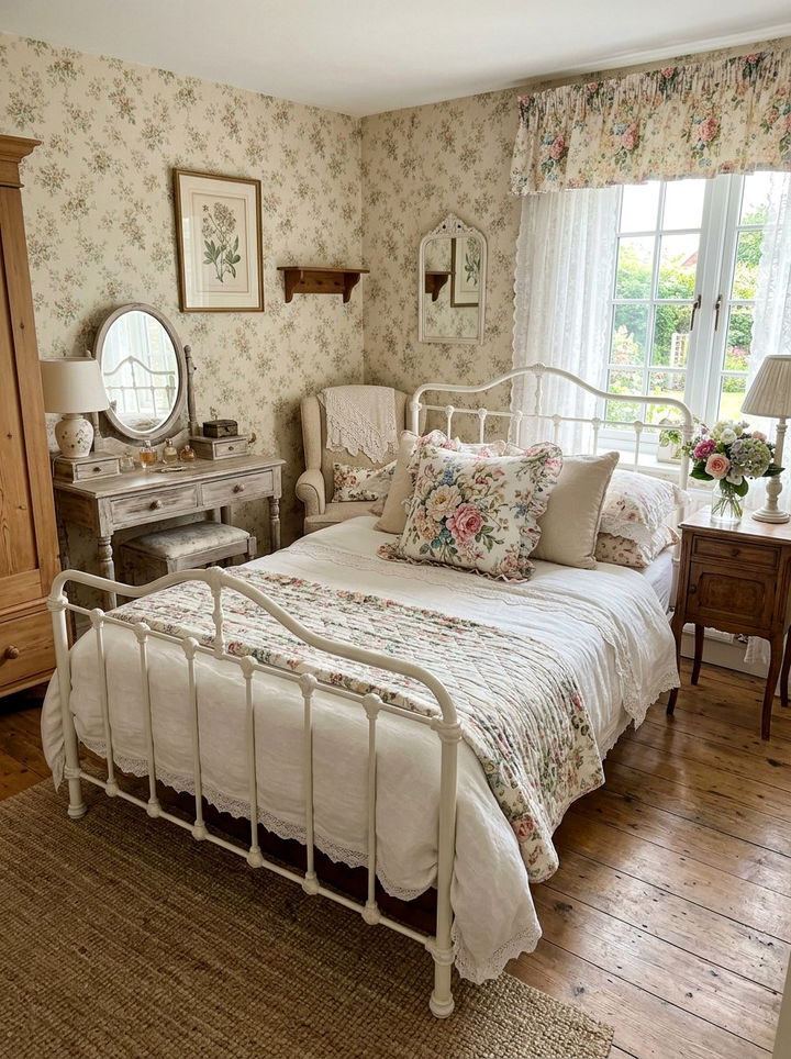 Floral Print Pillow - 30 bedroom throw pillows