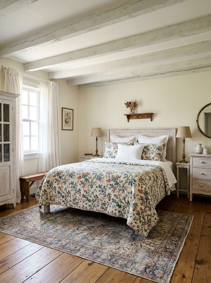 Floral Print Quilt - 30 bedroom bedding ideas