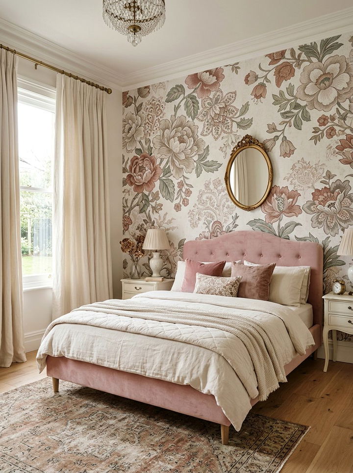 Floral Wallpaper - 30 plush bedroom ideas