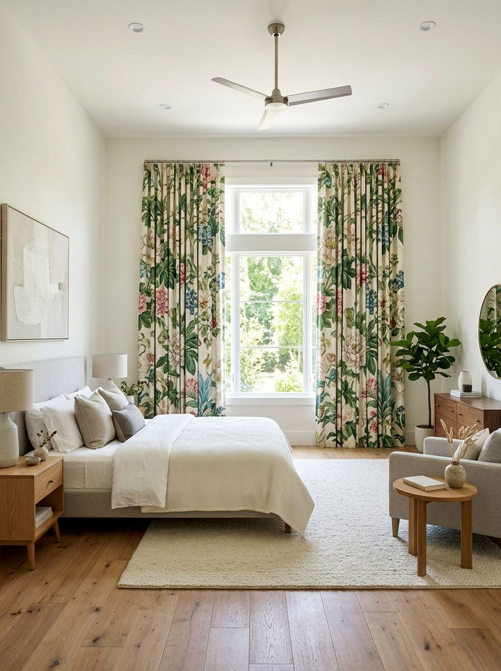 Floral blackout curtains - 30 bedroom blackout curtains