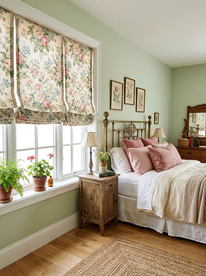 Floral roman shades - 30 bedroom roman shades