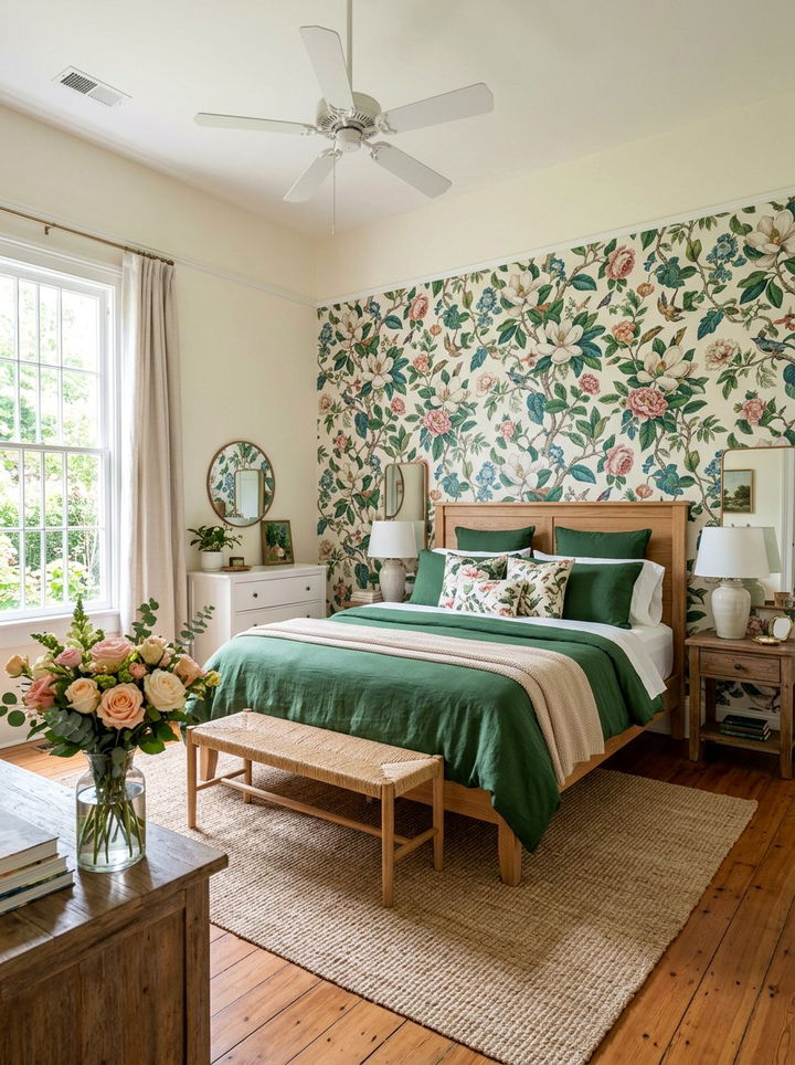 Floral southern bedroom - 30 Southern bedroom ideas
