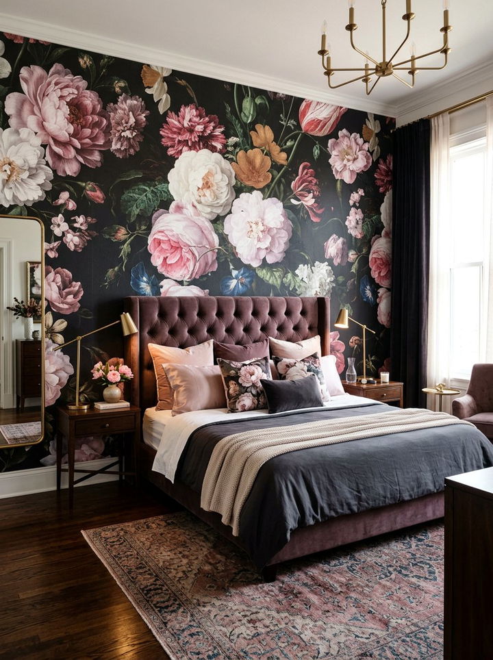 Floral wallpaper bedroom - 30 bedroom modern wallpapers