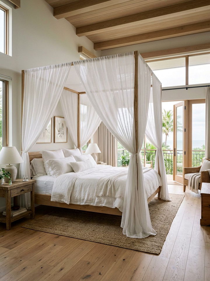 Flowy Canopy Bed - 30 spa bedroom ideas
