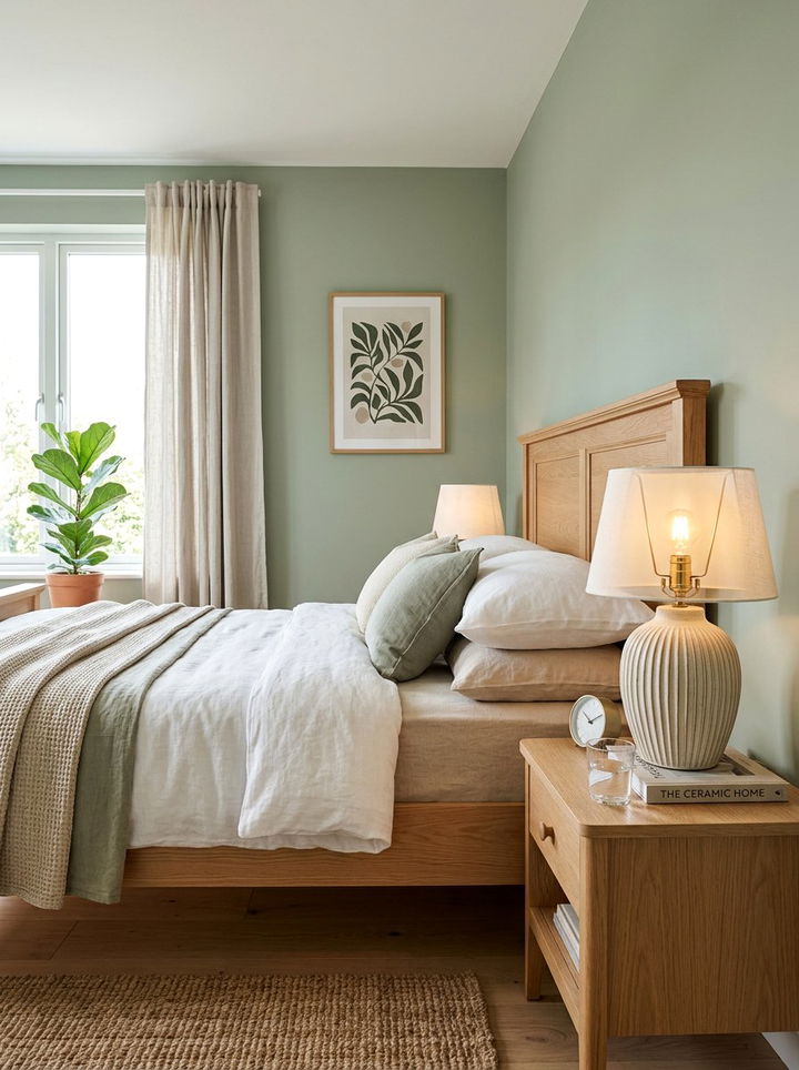 Fluted Ceramic Lamp - 30 bedroom bedside lamps