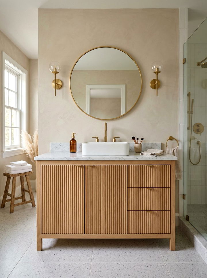 Fluted Detail Vanity - 30 bedroom vanities