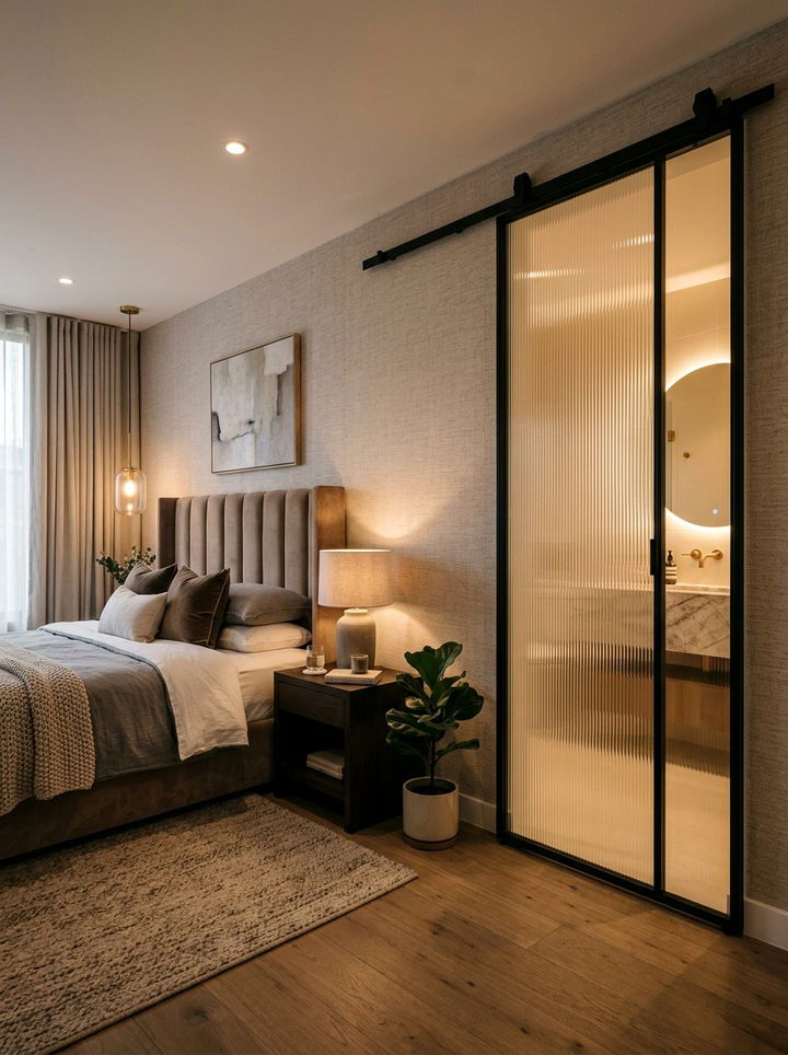 Fluted Glass Sliding Door - 30 bedroom sliding doors