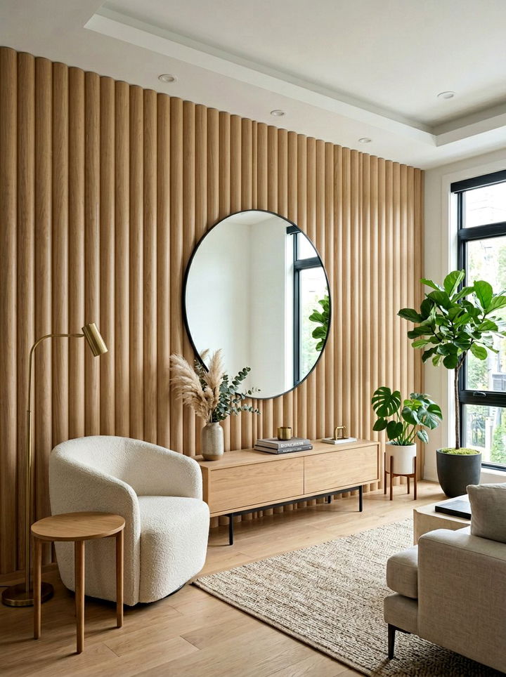 Fluted Panel Accent Wall - 30 bedroom accent walls