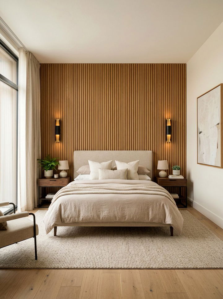 Fluted Wall Panel Bedroom - 30 modern bedroom ideas