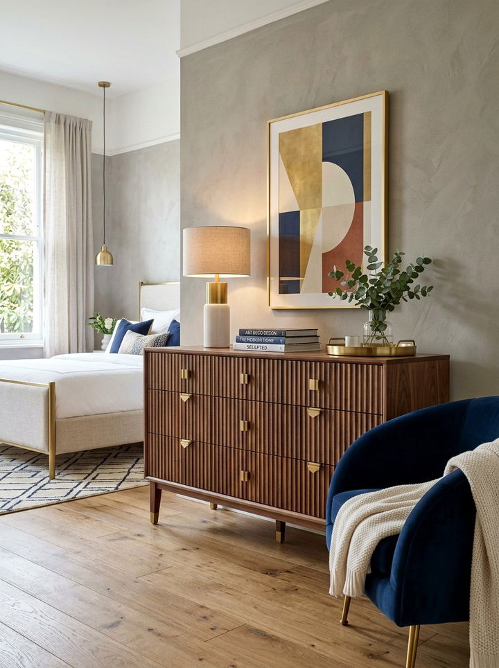 Fluted Wood Bedroom Dresser - 30 bedroom wood dressers