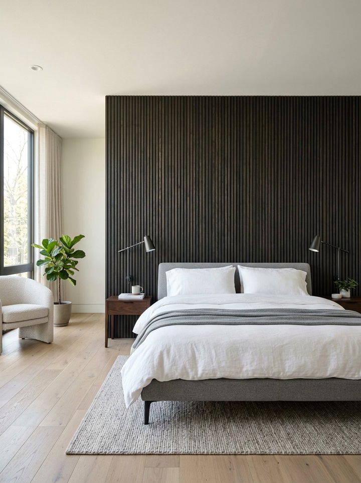 Fluted Wood Wall Panels - 30 bedroom textured walls