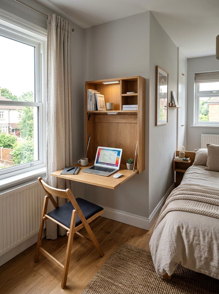 Fold Down Corner Desk - 30 bedroom corner desk ideas