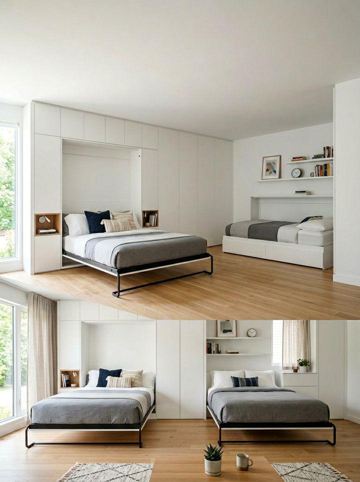 Fold Down Murphy Beds - 30 shared bedroom ideas