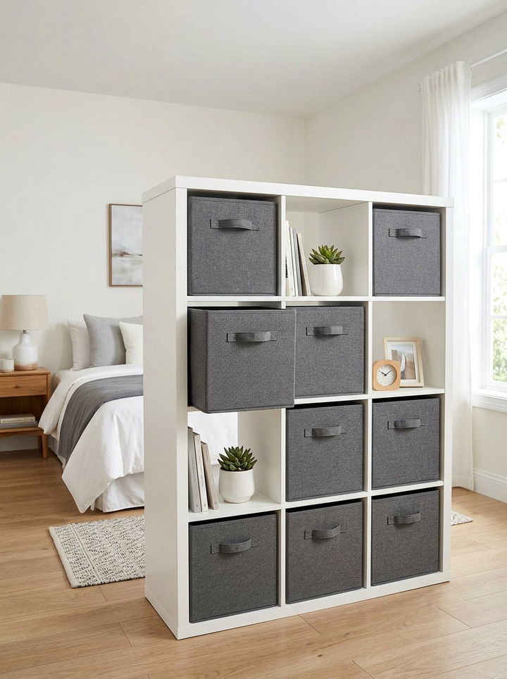 Foldable Fabric Bin - 30 bedroom storage tips