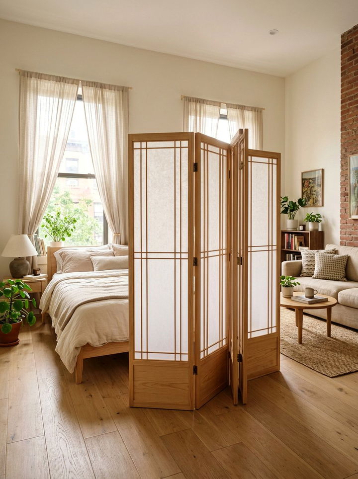 Foldable Room Divider - 30 Korean bedroom ideas