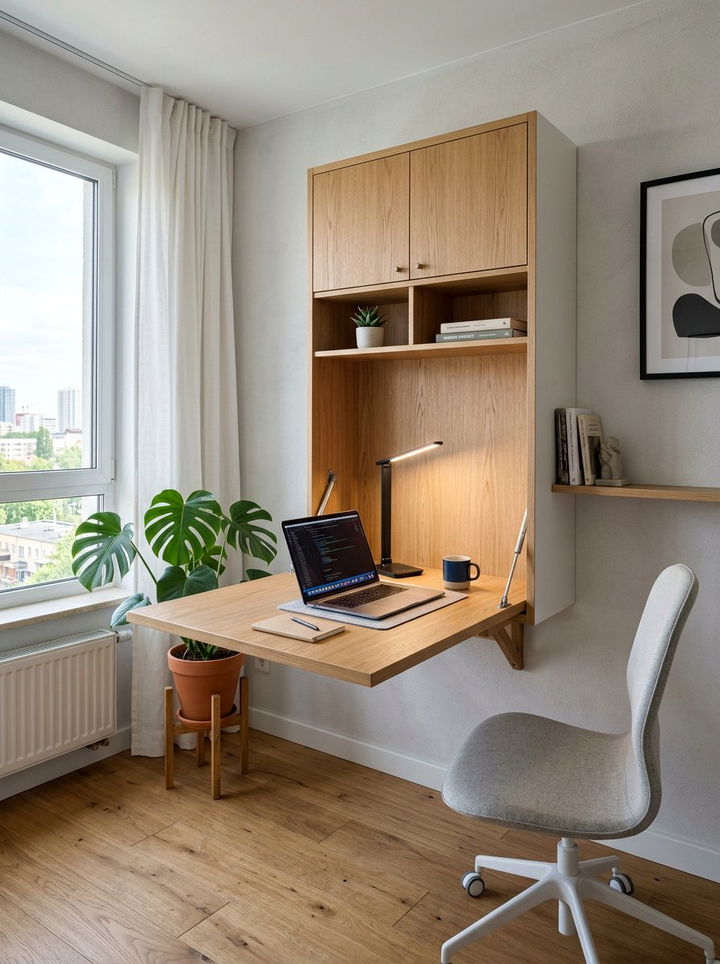 Folding Floating Desk - 30 bedroom floating desks