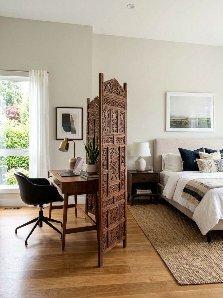 Folding Screen Room Divider - 30 no damage bedroom ideas