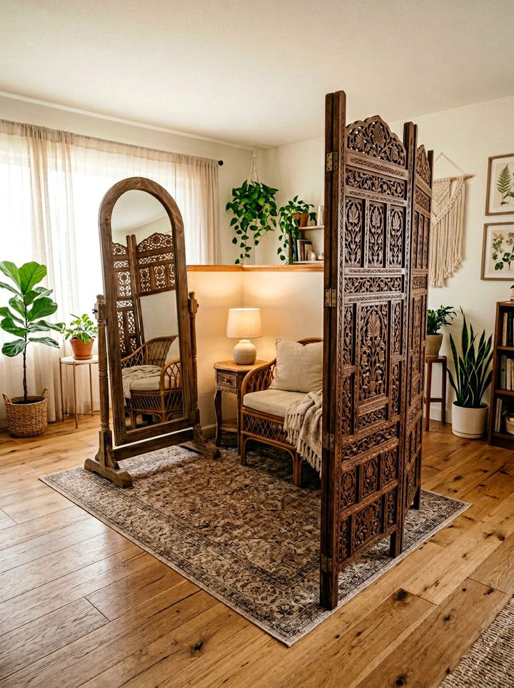 Folding Screen Room Divider - 30 bedroom adjustable furniture ideas