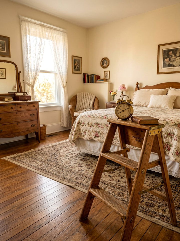 Folding Step Stool - 30 bedroom nightstand alternatives