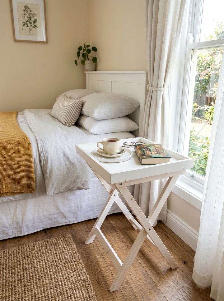 Folding Tray Table - 30 bedroom narrow nightstands