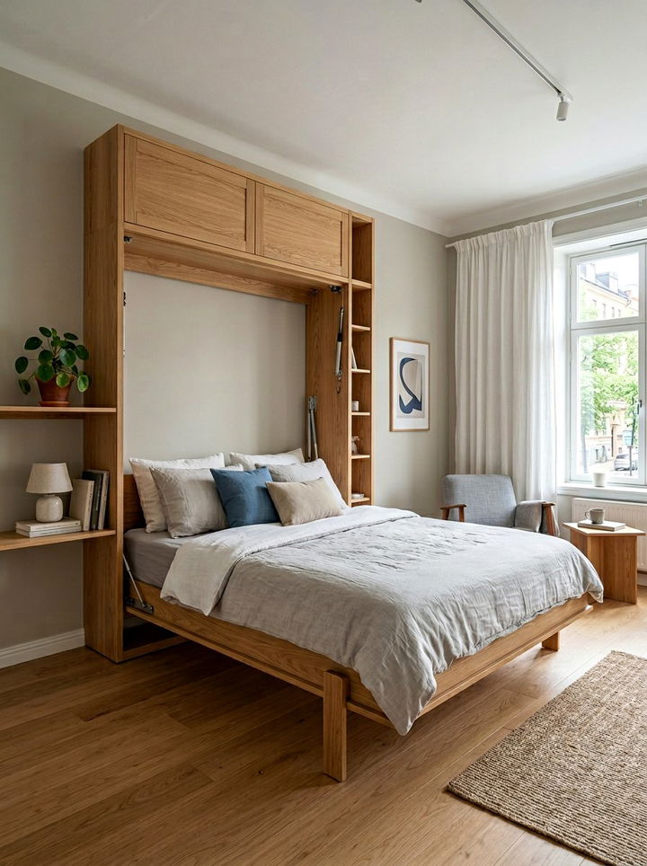 Folding Wall Bed Cabinet - 30 bedroom extendable furniture ideas