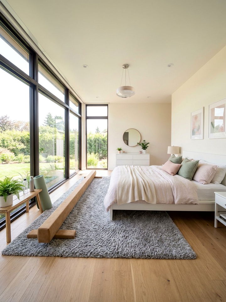 Folding balance beam - 30 gymnastics bedroom ideas