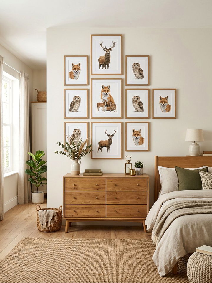 Forest Animal Art - 30 woodland bedroom ideas