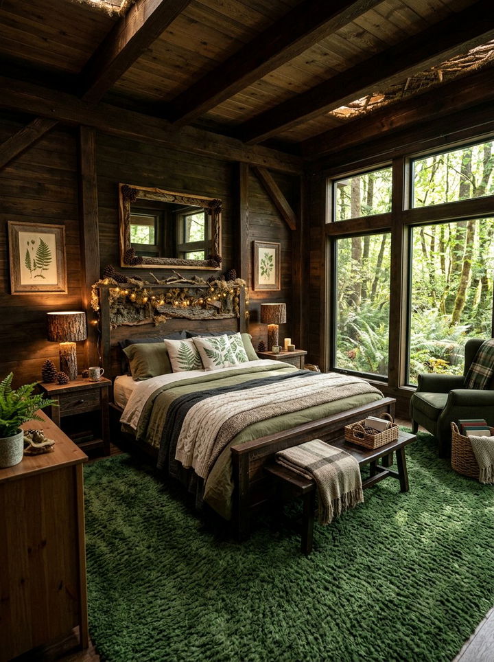 Forest Floor Bedroom - 30 garden themed bedroom ideas